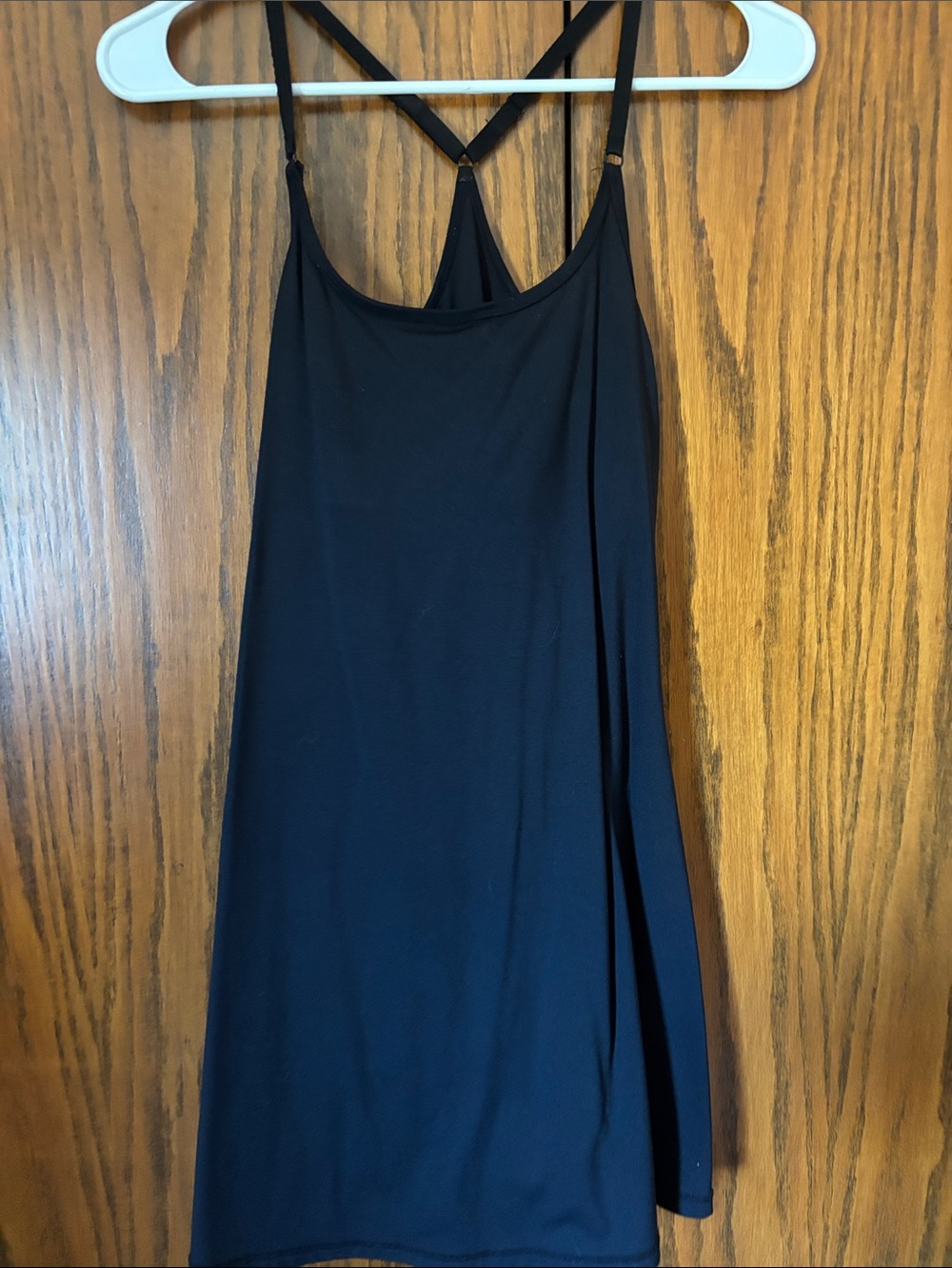 Amazon Black Mini Slip Dress with Strappy Back